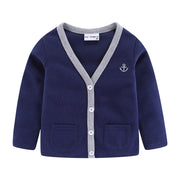 V-Neck Anchor Knitted Cardigan