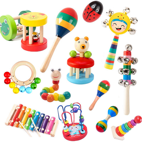 Montessori Wooden Rattles Toys