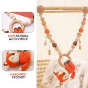 Wooden Crochet Pendant Teether