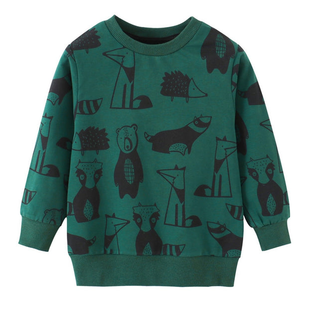 Animal Print Long Sleeve Sweater