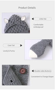 Knitted Winter Button Swaddle