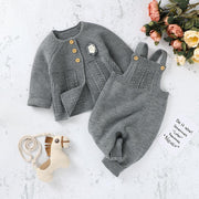 Knitted Two-piece Overalls