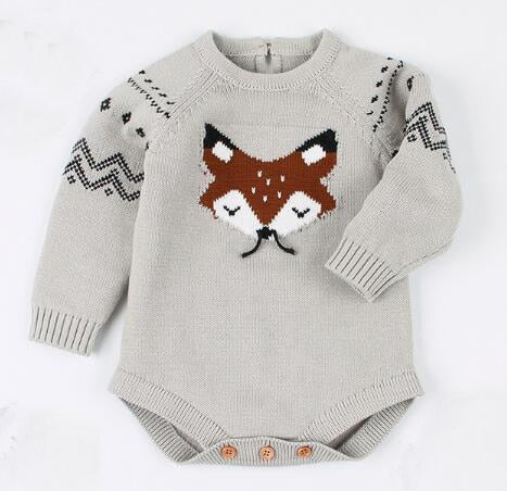 Fox Design Knitted Romper