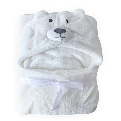 White Bear Hooded Bathrobe