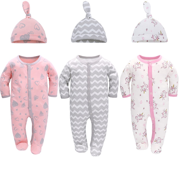 Long-sleeved Cotton Overalls Set