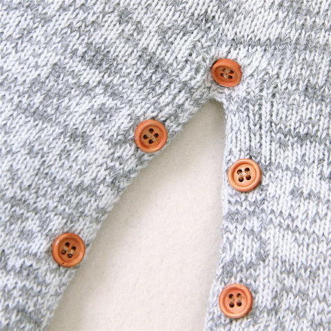 Knitted Deer Button Jumpsuit