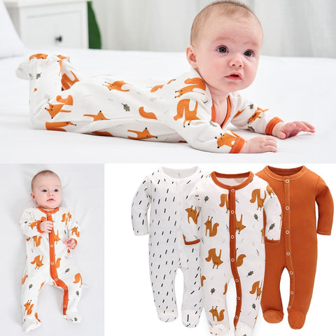 Long-sleeved Cotton Overalls Set