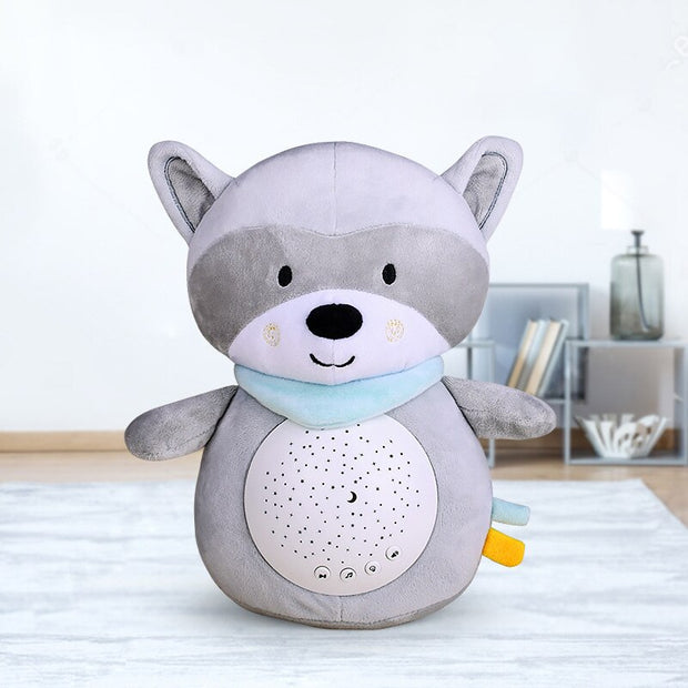 Animal Plush Toy with Music & Stars Projector