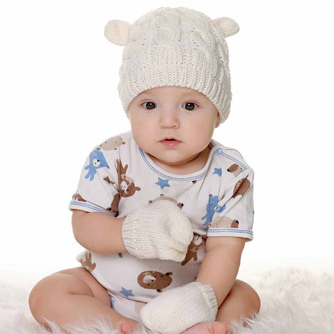 Baby Beanie and Gloves Set